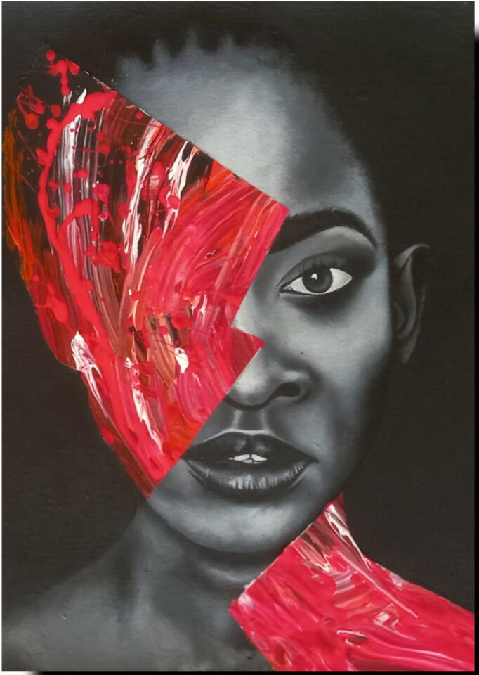 38cm x 28cm, Acrylic on canvas, 2023, R2 000